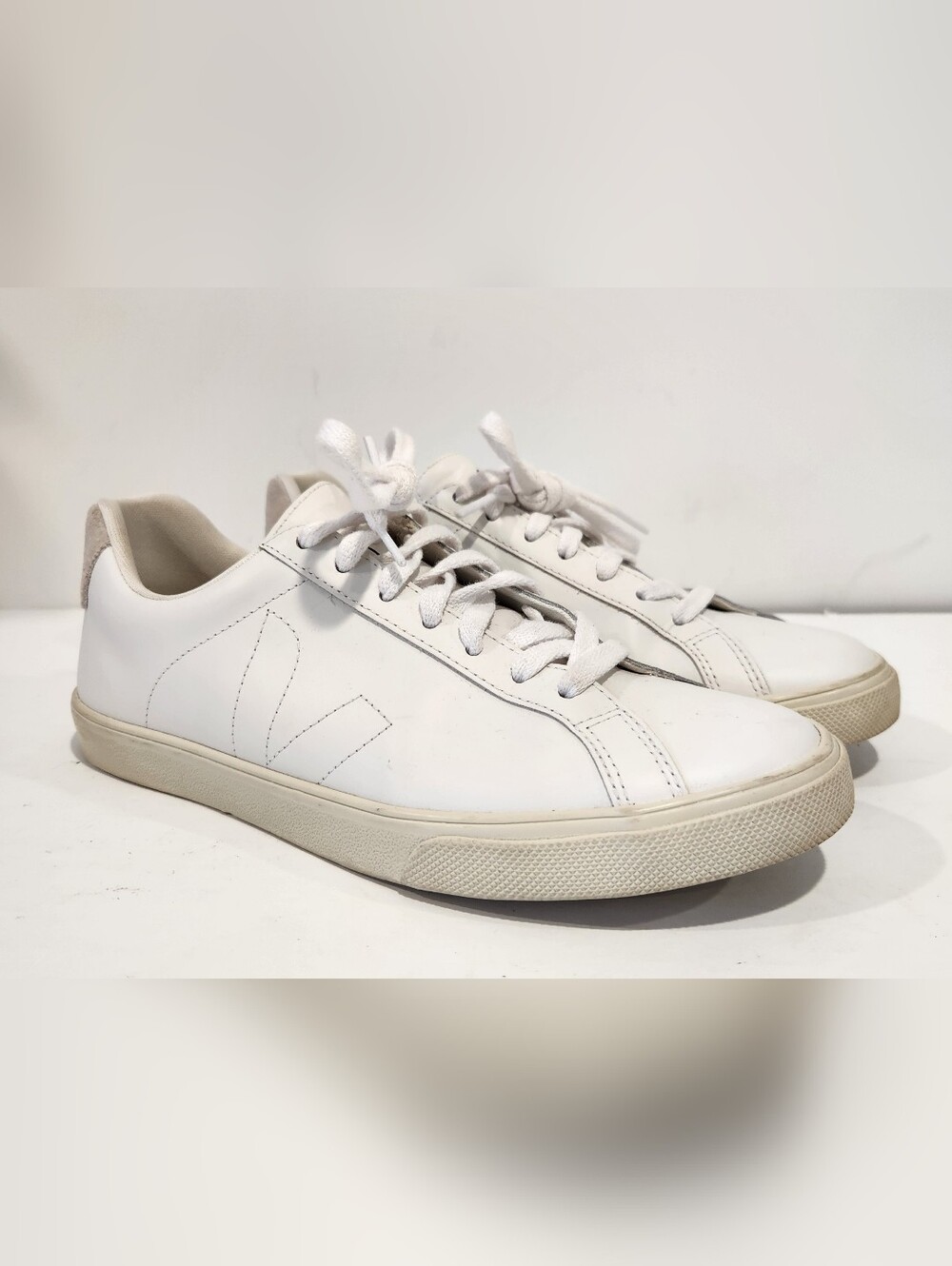 Veja Esplar Logo White Leather Comfort Casual Sneakers Womens Shoes Size 8 M 39